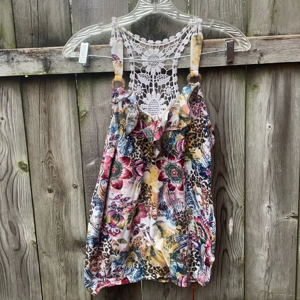 Self Esteem Crotchet Tank top sz. L